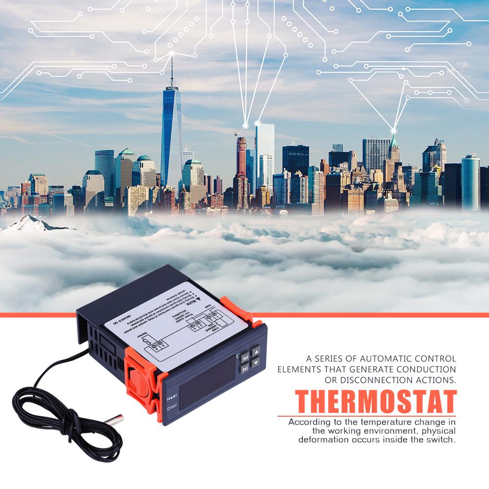 

AC 110V 220V Digital Temperature Controller Thermostat Heat & Cool Modes
