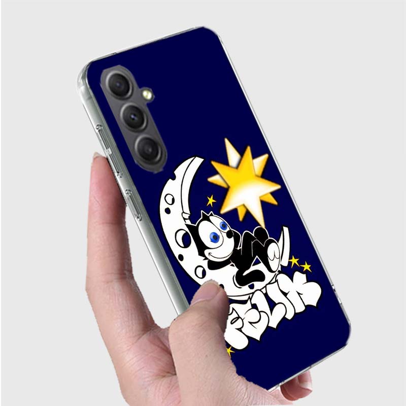 F-Felix the Cats Funny Phone Case for Samsung A16 A26 A36 A56 A17 A37 A57 A07 A06 A02S A03 A04S A05S Galaxy Note 20 10 A50S A71