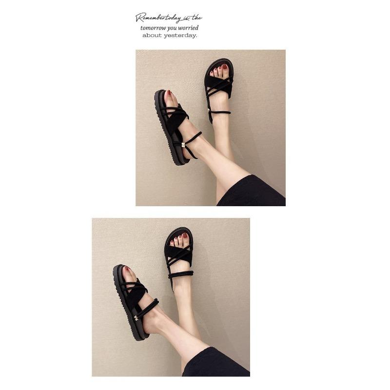 Two Wear Sandals Women Fairy Style Fashion Casual Flat Roman Shoes