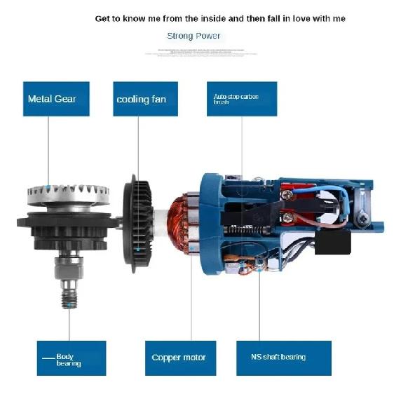 220V 2000W 100mm Electric Angle Grinder Machine Angular Power Tool Grinding Cutting Grinding Metal Wood