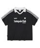 SAINTPAIN Sp Heart Emblem Logo Line Collar T-Shirt - Black