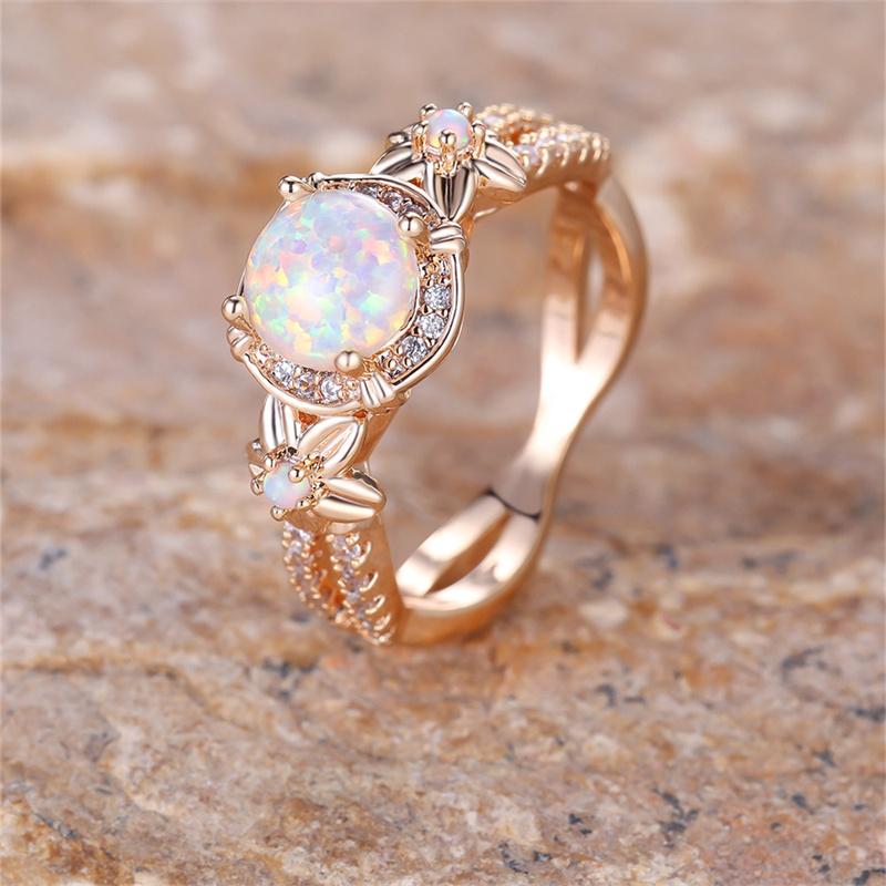 Inele de Angajament cu Piatră Ovală Mare Inele Ou cu Opal Alb Foc Pentru Femei Inele de Căsătorie Aurii Vintage Bijuterii Accesoriu Minimalist