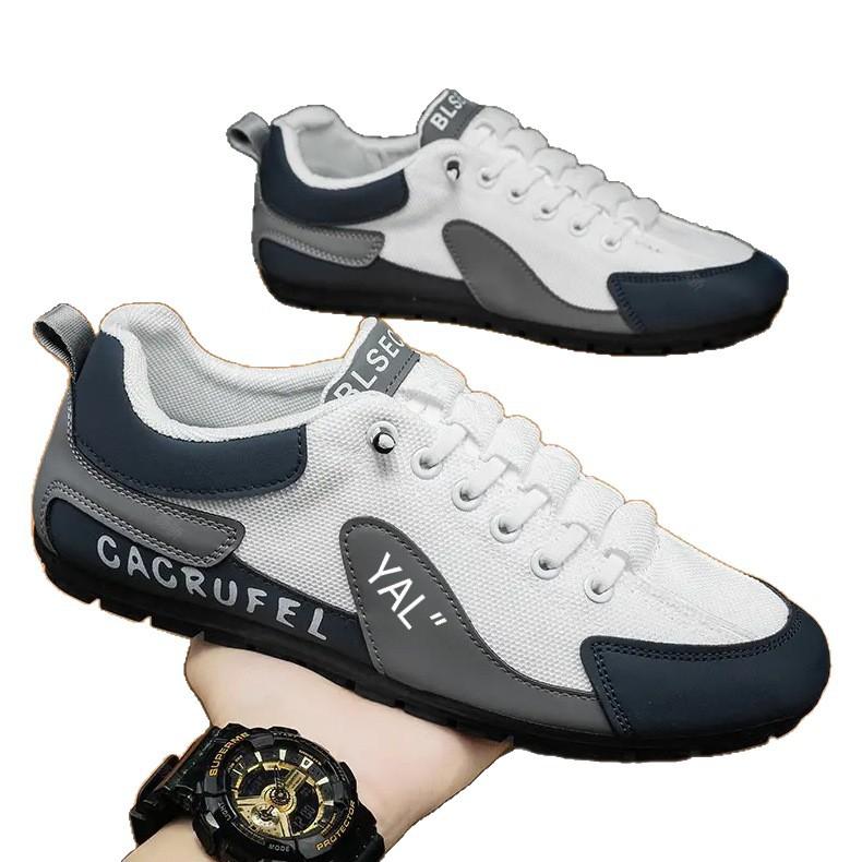 Doudou Schuhe Herren Sommer 2025 neu atmungsaktiv koreanische Version vielseitiger Trend Ein-Pedal Low-Top Mesh Freizeit Laufschuhe