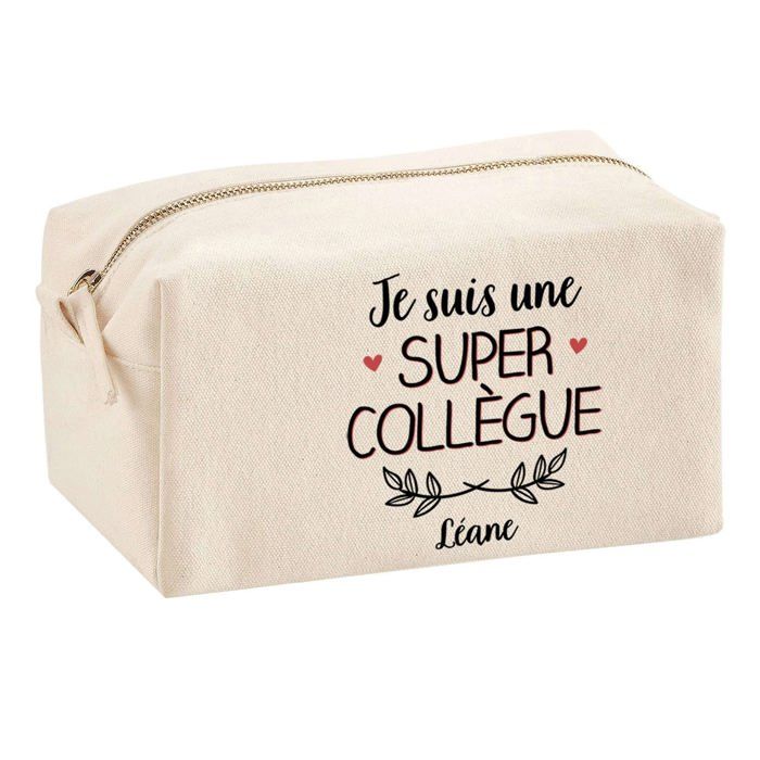 Léane Multifunction Pouch Super Colleague Birthday Christmas Gift Original Personalized Idea | School Pencil Case Office Supplies