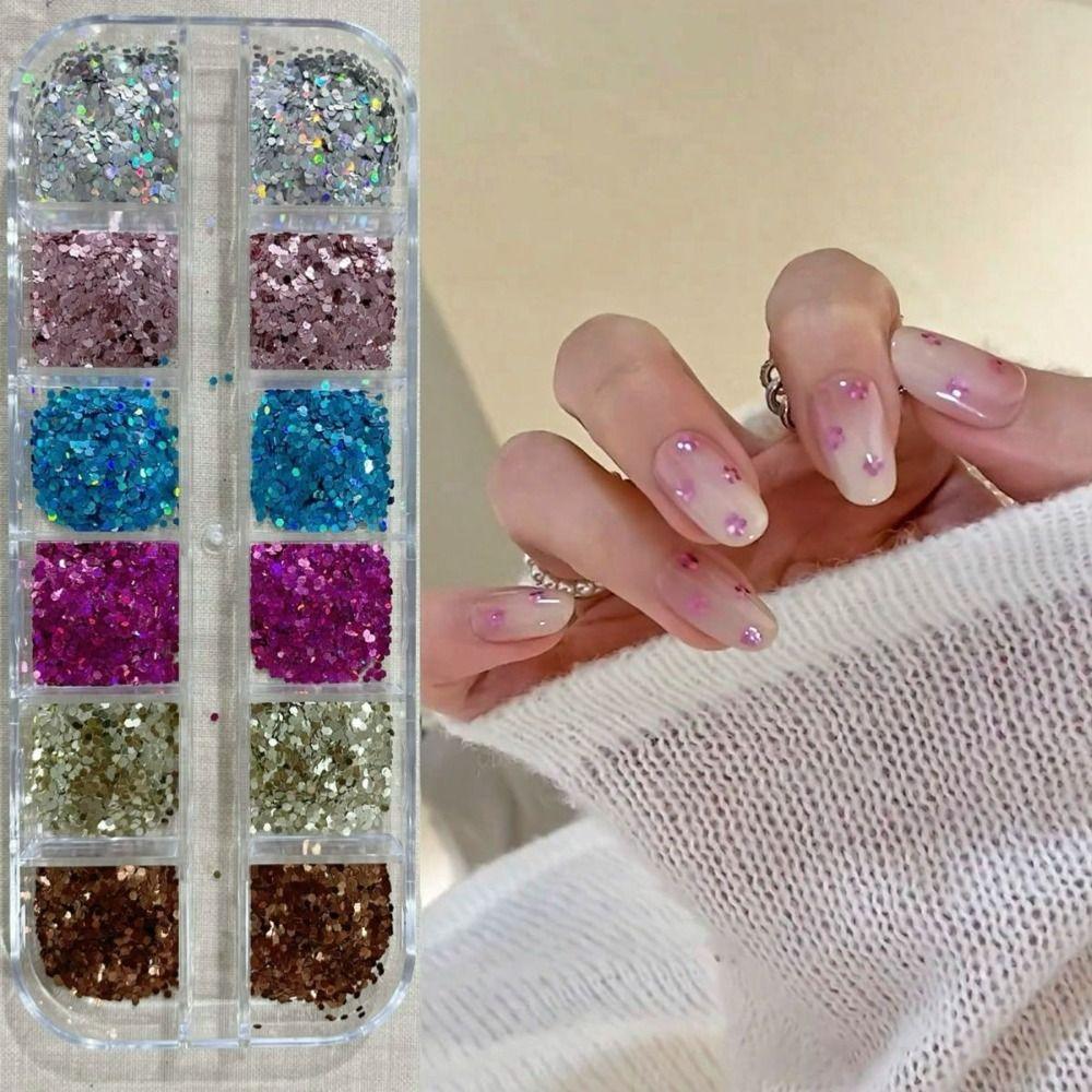 Polka Dot Glitter Nail Accessories Colorful Sequins Nail Decorations  Nail Salon