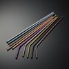 1PC Reusable Stainless Steel Straw Metal Drinking Straw Bent Straight Drink Straw Cleaning Brushes Storage Bag Bar Accessories