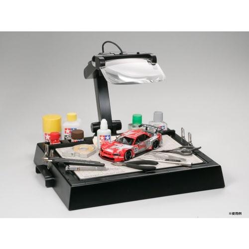 Tamiya Craft Tool Series No. 64 Work Stand with Lens for Plastic Models (Product Code: 74064)