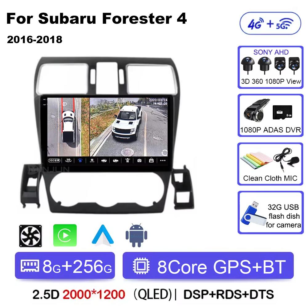 Android 14 Auto Qualcomm Car Radio for Subaru Forester 4 SJ WRX XV 2015 - 2018 Multimidia Player Navigation Head Unit Carplay