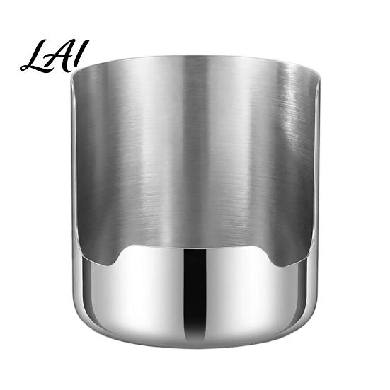 Silbernes Metall Küchengerät Edelstahl Topfdeckel und Löffelhalter 2-in-1 Vertikaler Utensilienplatzsparender Werkzeug Organizer Halter Platzsparend