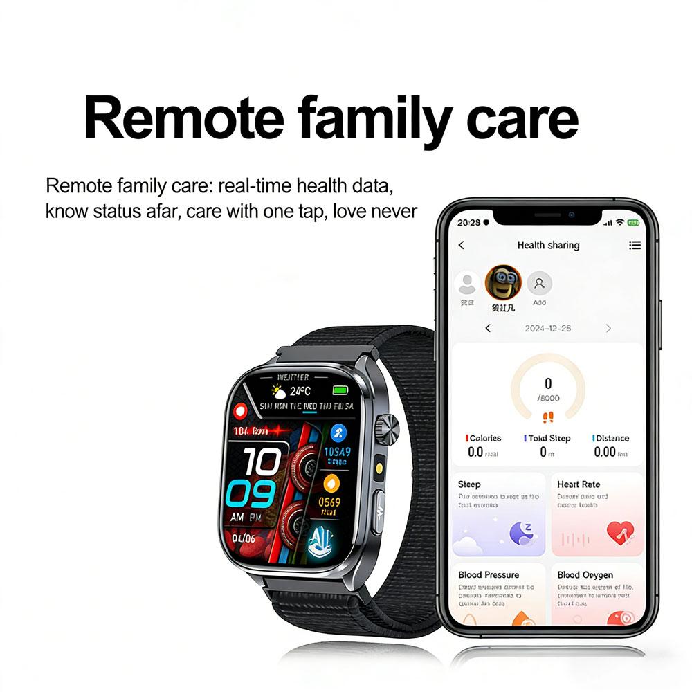 SACOSDING AI Health SmartWatch for Men Women with Flashlight 2.5D UI Voice Bluetooth Call Smart Watch Fitness Tracker