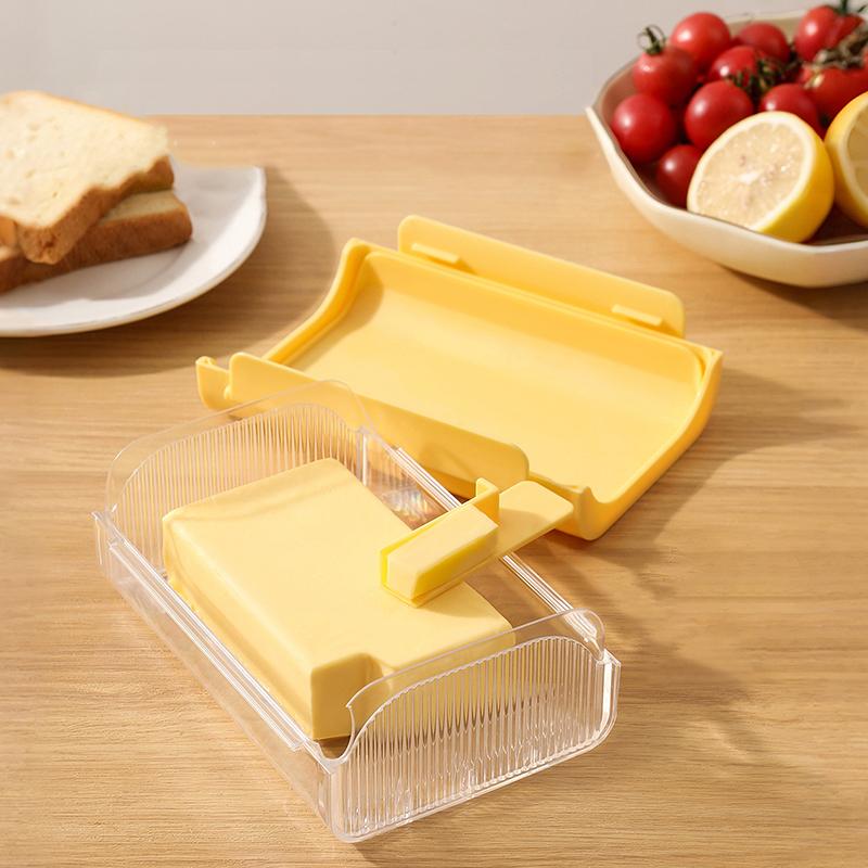 Butter Dish With Cover Butter Fresh-Keeping Box With Cutter Slicer Countertop Butter Box For Home Cheese Storage Box