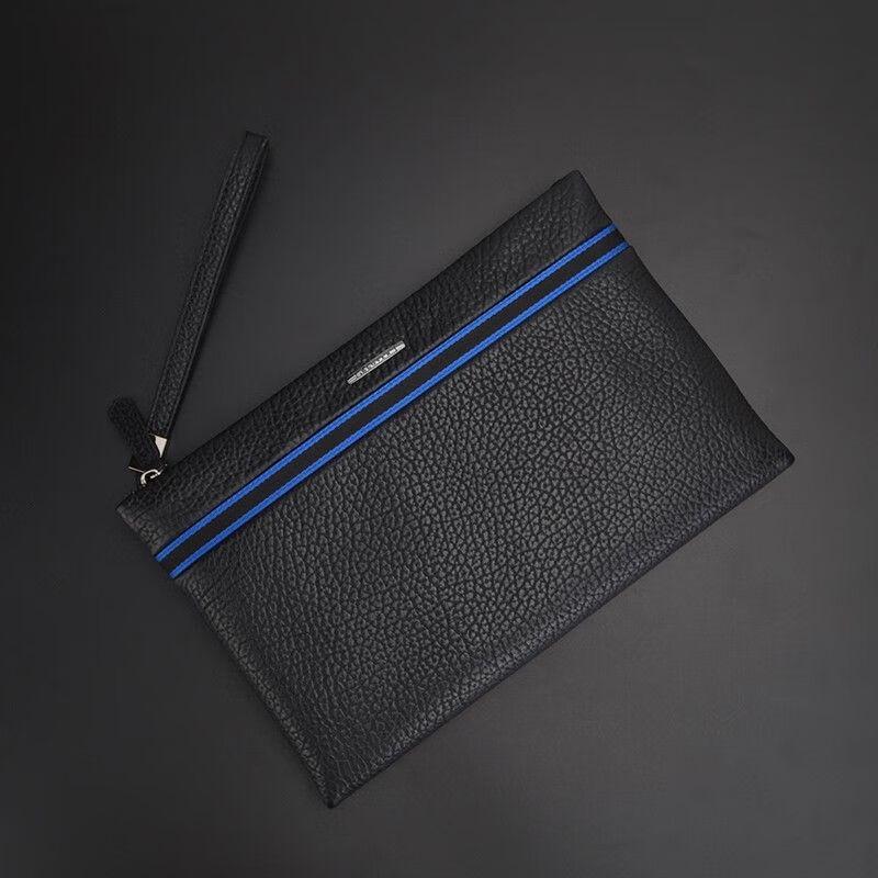 Plover First-Layer Cowhide Zipper Clutch Wallet