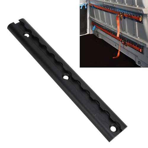 EBTOOLS L-Track Rails with Drilled Holes for Load Securing, Aluminum Airline Rails for Truck Beds (30mm), Black