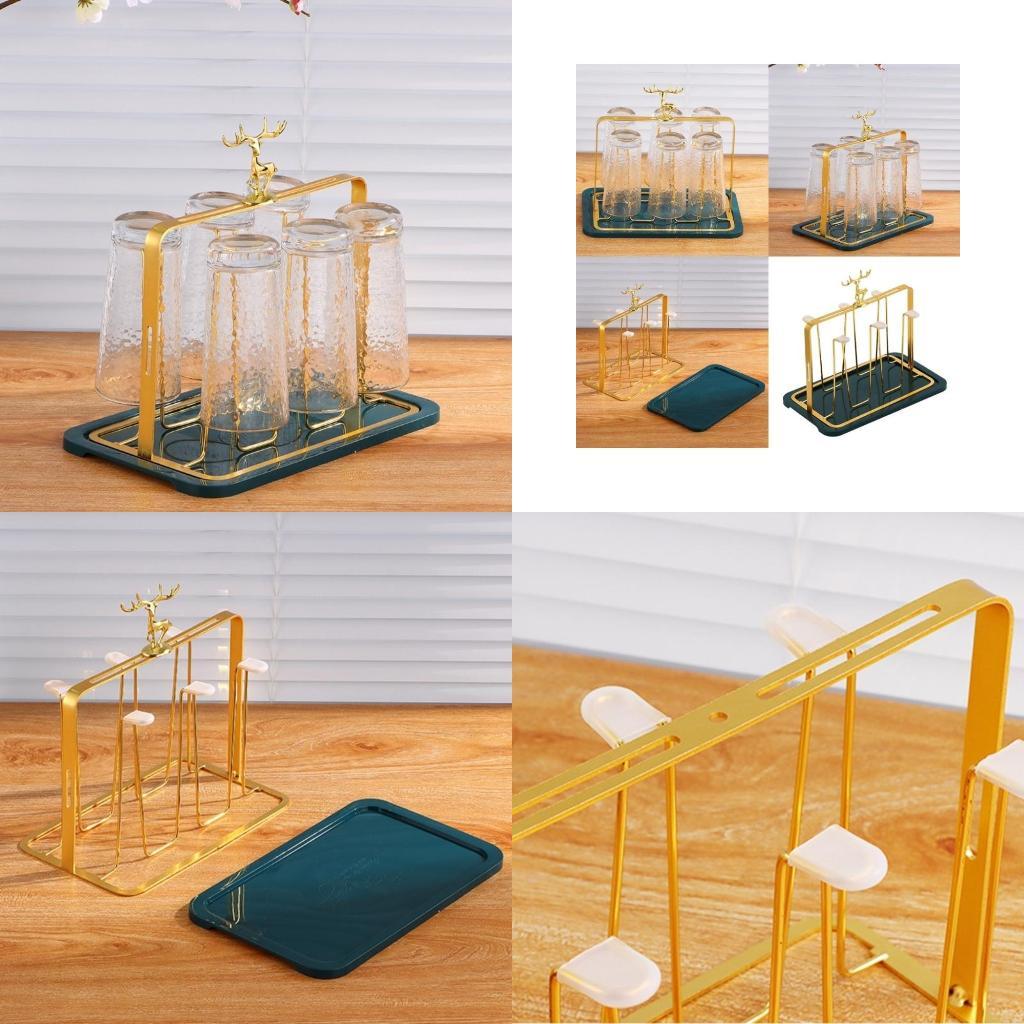 

Practical Sturdy Iron Glass Cup Organizers with Space Saving Designs Accessory Portable for Home and Kitchen Use X3UC China Mainland