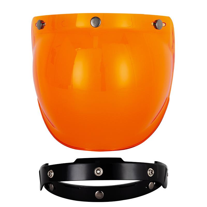 Motorcycle Helmet Retro Helmet Harley Helmet Bubble Lens Three Button Helmet Windproof And Strong Light Proof Lens With Bracket