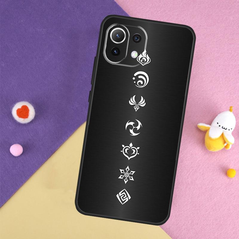 Genshin Impact Elements Case For Xiaomi 15 Ultra 13 14 14T 11T 12T 13T Pro POCO X7 Pro X3 X5 X6 F5 F6 M6 Pro Cover
