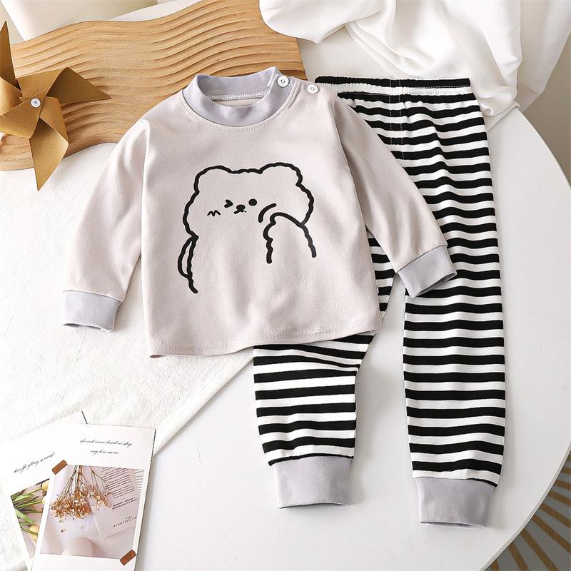 Children's Autumn And Winter Long Sleeved Pure Cotton Thermal Underwear Set