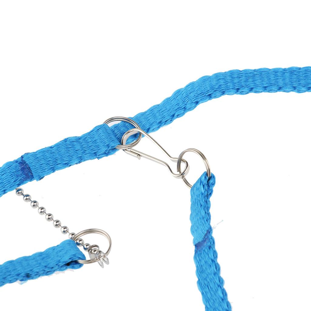 Reptilien Geschirr Leine 1,2m Verstellbar für Eidechse Outdoor Spaziergang Nylon Schnur Metallverschluss Passt Brustumfang Unter 23cm 0,7cm Breite Schnell