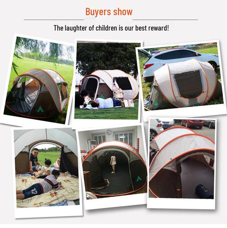 Automatic Pop-Up Tent for 3-4 People - Portable, Foldable, Ideal for Beach or Camping