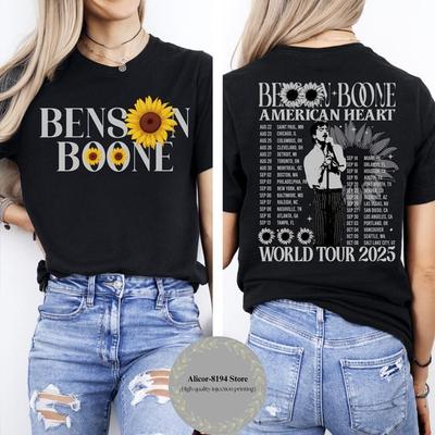 Maglietta Benson Singer Boone, Maglietta American Hearts World Music Tour 2025