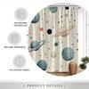 Whimsical Galaxy Shower Curtain, Vibrant Space Art With Planets & Stars, Polyester, Perfect For Modern Bathroom Decor