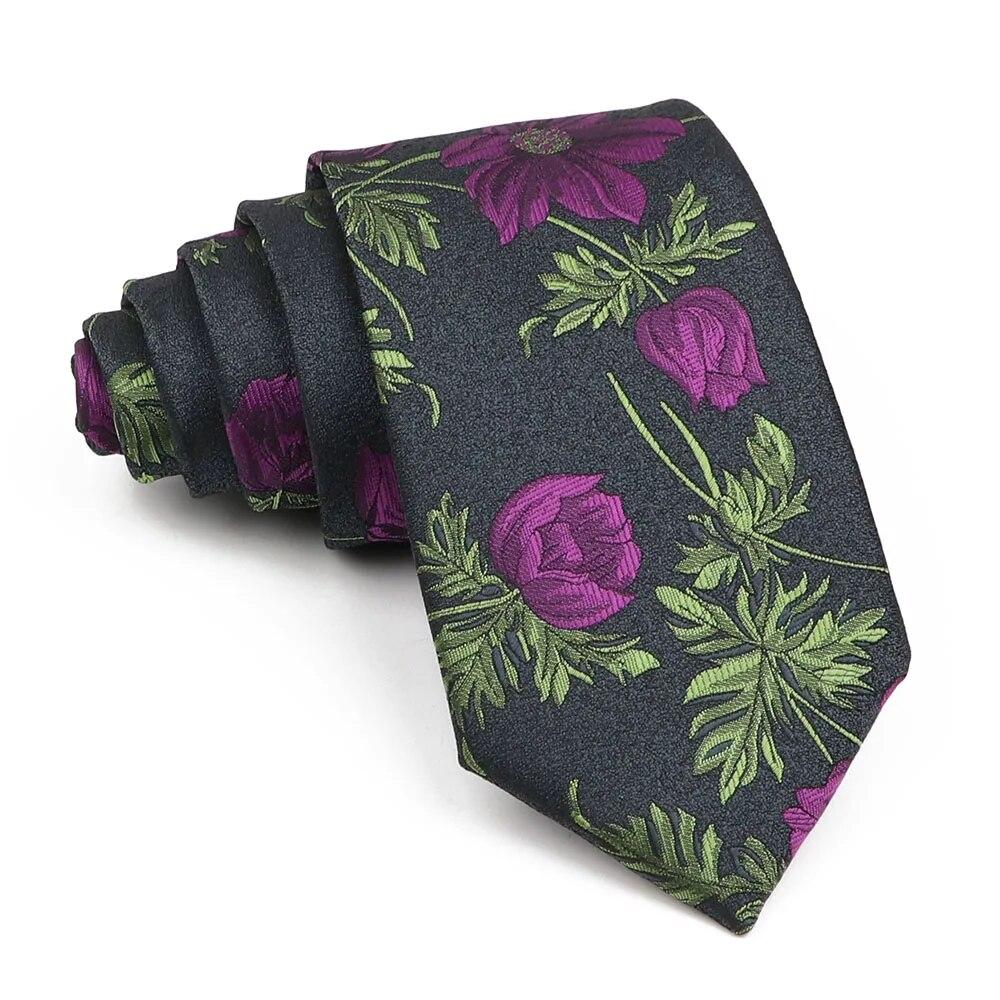 

Роскошные галстуки для мужчин, свадебные деловые костюмы, галстук, красный, синий, желтый, с цветочным узором, аксессуары для галстука 3