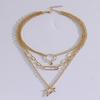Elegant Gold Star And Moon Multi Layer Necklace For Women Perfect For Everyday Fashion