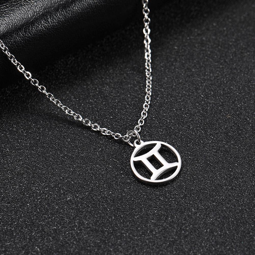 

Cazador Zodiac Pendant Necklace for Women 12 Constellation Aries Pisces Gemini Chocher Stainless Steel Jewelry Gold Color Gifts 45-50cm