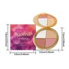 4-Color Multifunctional Palette - Highlighter & Blush with Mica & Vitamin E, 8.8g - Natural Glow, Silky Texture, Travel-Friendly with Mirror