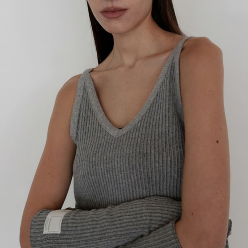 

ouie knit long warmer gray OU1265 FREE