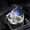 AEKUQ1 Car LED Emblem Ashtray Portable Garbage Box Storage Holder For Porsche 911 Cayenne Macan Carrera-GT 928 944 968 Panamera Boxster
