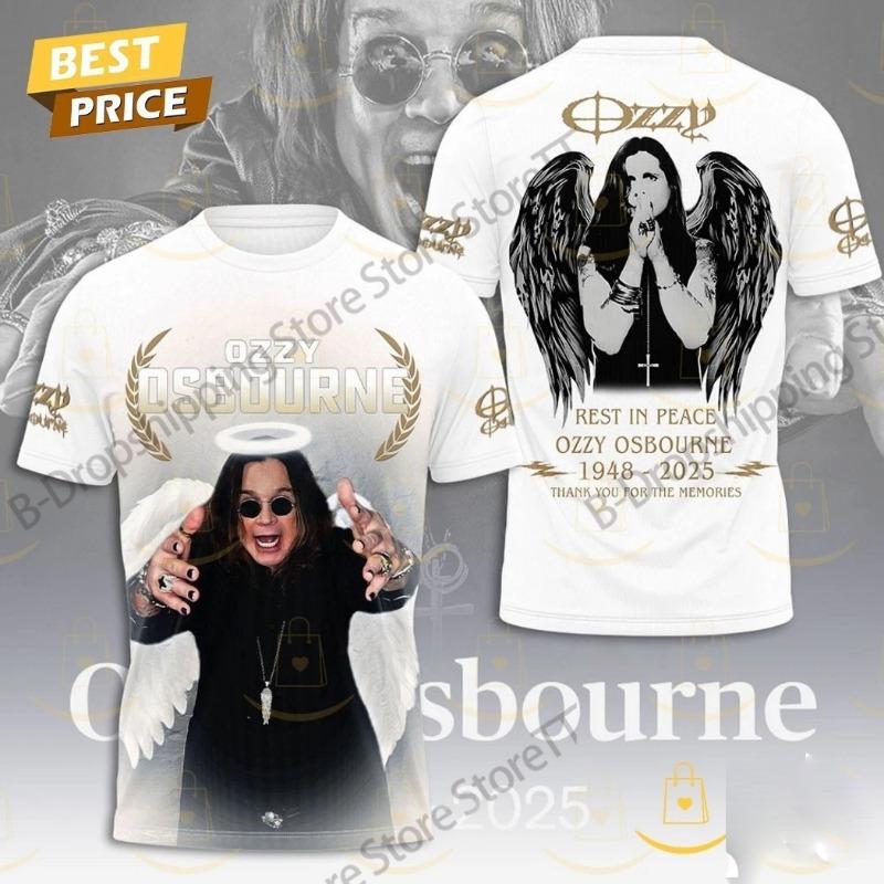 Vintage Heavy Metal Rock Band Ozzy Osbourne 3D Print T-Shirt Men Women Fashion Hip Hop Short Sleeve Tops Tees Oversized T Shirts