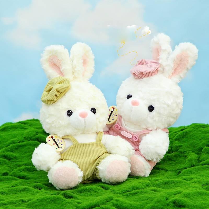 Rabbit Hat Plush Toy Cute Stuffed Animal Doll Cartoon Children Gift Birthday