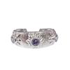 Nine Purple Isolation Purple Zircon Brushed Open Ring Female Niche Design Advanced Personality Light Luxury Ring