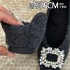 Inner height increase French new Mary Jane feeling spring square head single shoes women's shoes shallow mouth rhinestone 2025