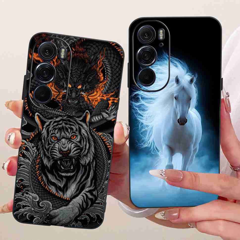 For Motorola Edge X30 5G Case Silicone TPU Black Cover For Motorola Edge X30 x30 XT2201-2 XT2201-6 Colorful Flowers Phone Casing
