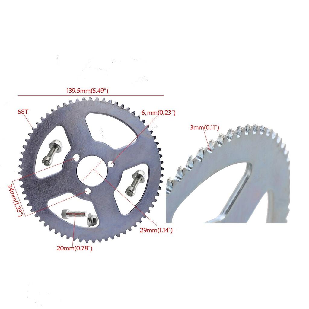420/428 37T/41T/54T/65T Rear Back Chain Sprocket for Motocross ATV Quad 4Wheeler Quad Pit Dirt Bike Motorcycle Modified Parts