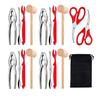 19 Pcs Seafood Tools Set High Quality Crab Lobster Nut Fork Seafood Needle Seafood Scissors Camping Gear Equipment