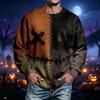 Men's Halloween Printed Long Sleeve Sweatshirt Casual Pullover