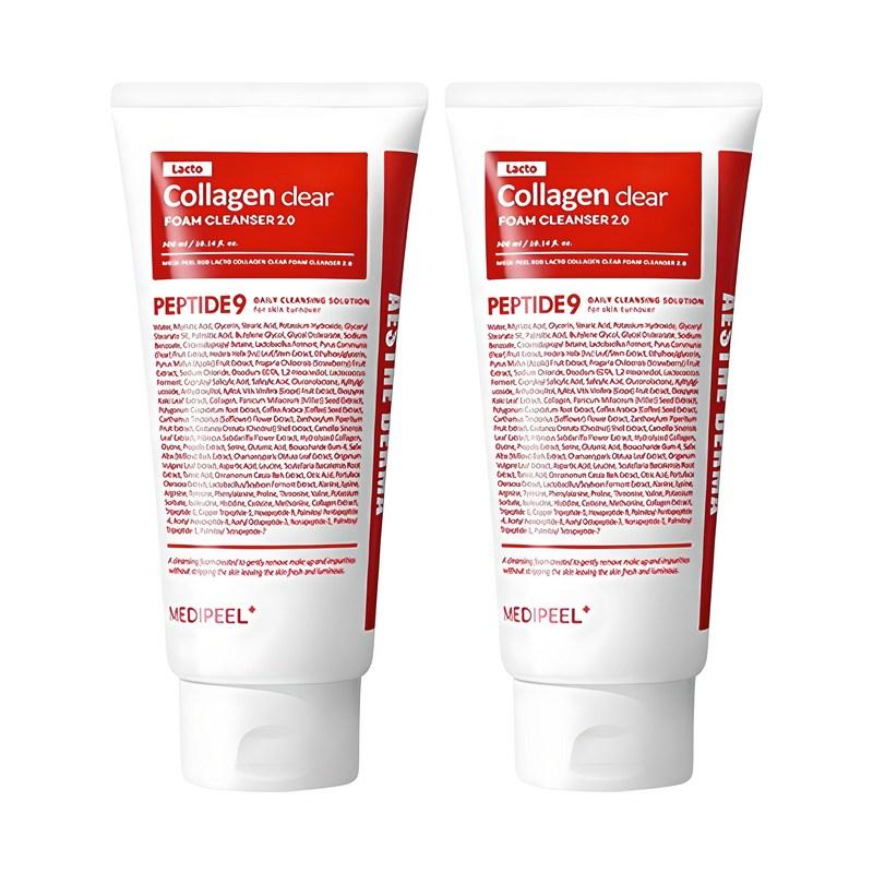 Medi Peel Red Lacto Collagen Clear Foam Cleanser 2.0, 120ml, 2 pcs