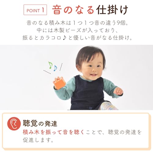 Edutē Sound Blocks, Shake-to-Play Building Blocks for Early Education, Visual and Auditory Development, Safe and Secure, Large SOUND Blocks with Care