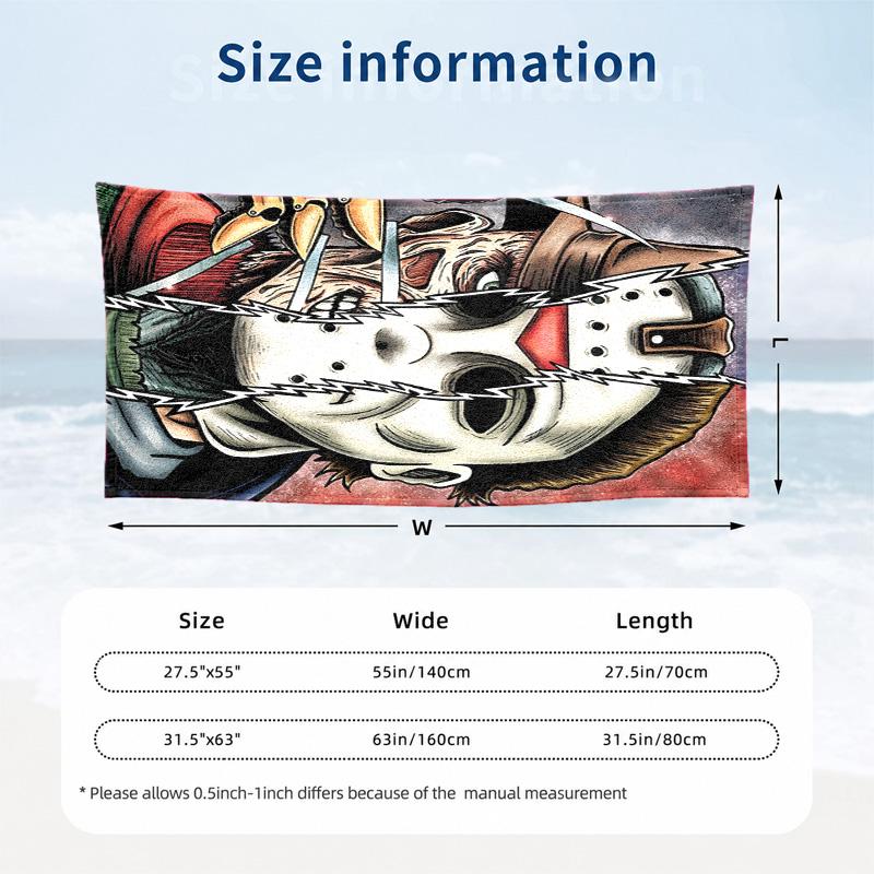 Friday the 13th Microfiber Beach Towel Quick Dry Sand Free Lightweight Beach Towels for Travel Swimming Camping