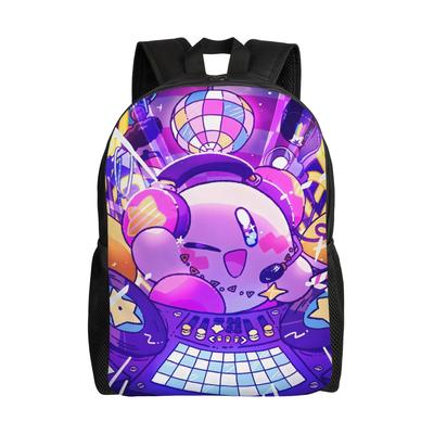 Custom K-Kirbys Travel Backpack Men Women School Laptop Bookbag Kawaii Cartoon Doll Star Animal College Student Daypack Bags