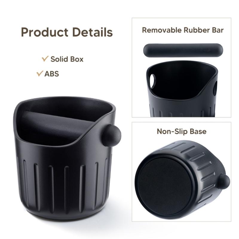 Convenient Coffee Dregs Bins  Multipurpose Antislip Coffee Grounds Bins  Durable ABS Coffee Waste Container for Home Bar