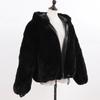 New Women 100% Natural Rex Rabbit Fur Hooded Coats Winter Russian Lady Warm Real Rex Rabbit Fur Jackets Hot Genuine Fur Overcoat