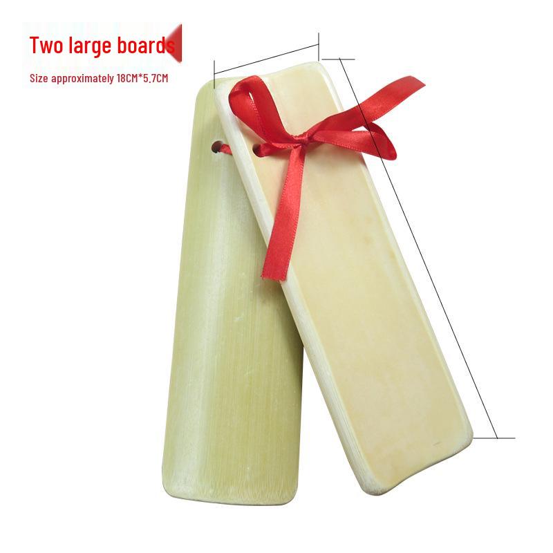 White Bamboo Clappers for Beginner Students and Toddlers Performances