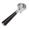 58mm Bottomless Portafilter Single Spout Stainless Steel Coffee Portafilter   Wood Handle