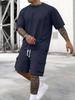 2024 Men's Summer Fashion T-Shirt and Workwear Shorts Set - Casual Sportswear Suit
