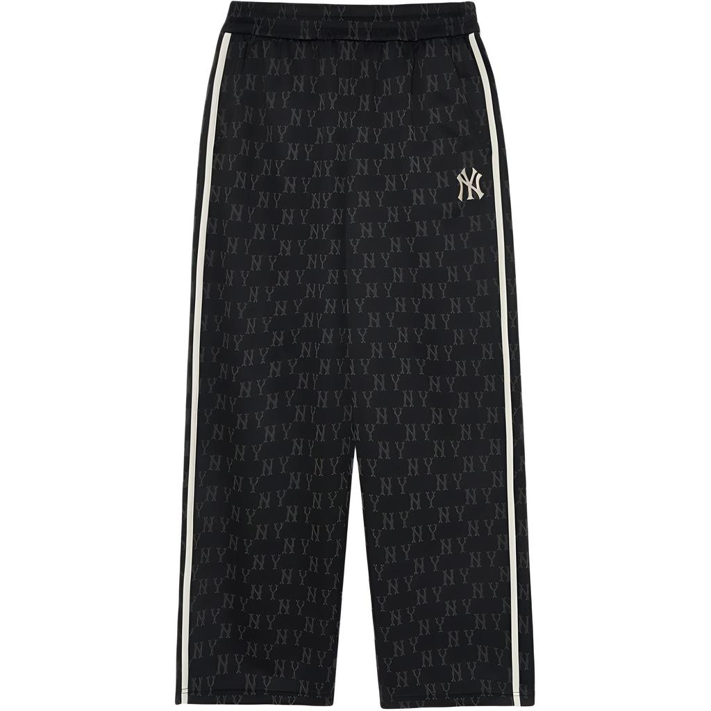 New York Yankees MLB Vintage Gerade Bein Sportlich Lässig Hose Mit Allover Buchstaben Druck Unisex Unterteil Schwarz 3APTM0334-50BKS
