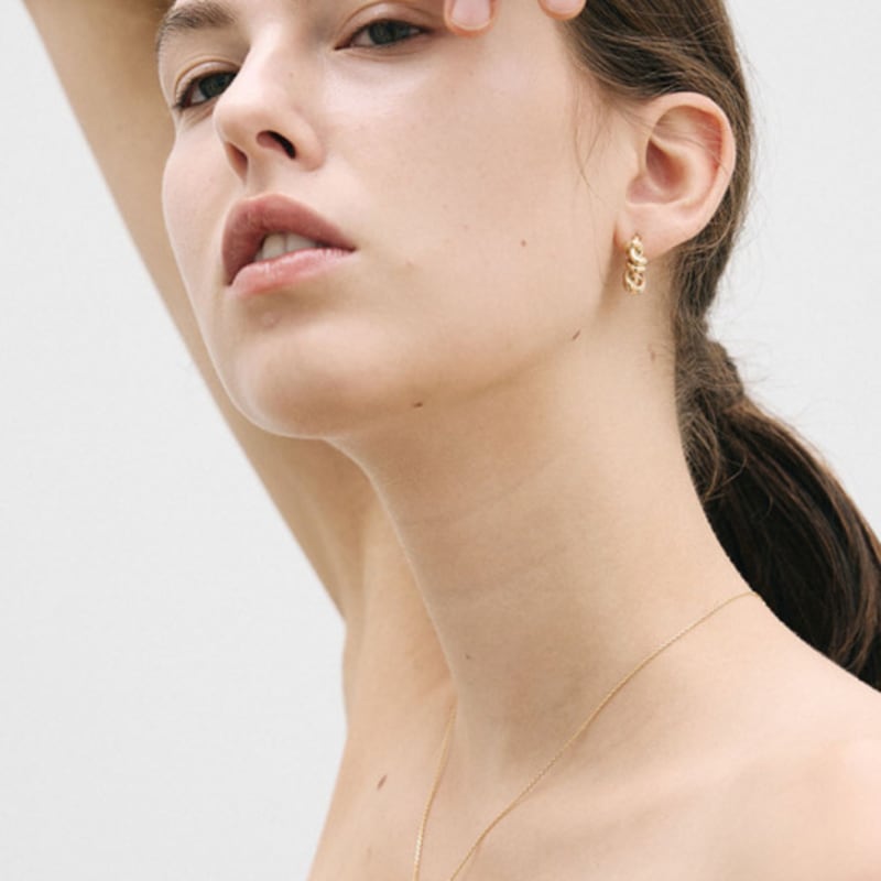 Poery Knot Hoops_Gold